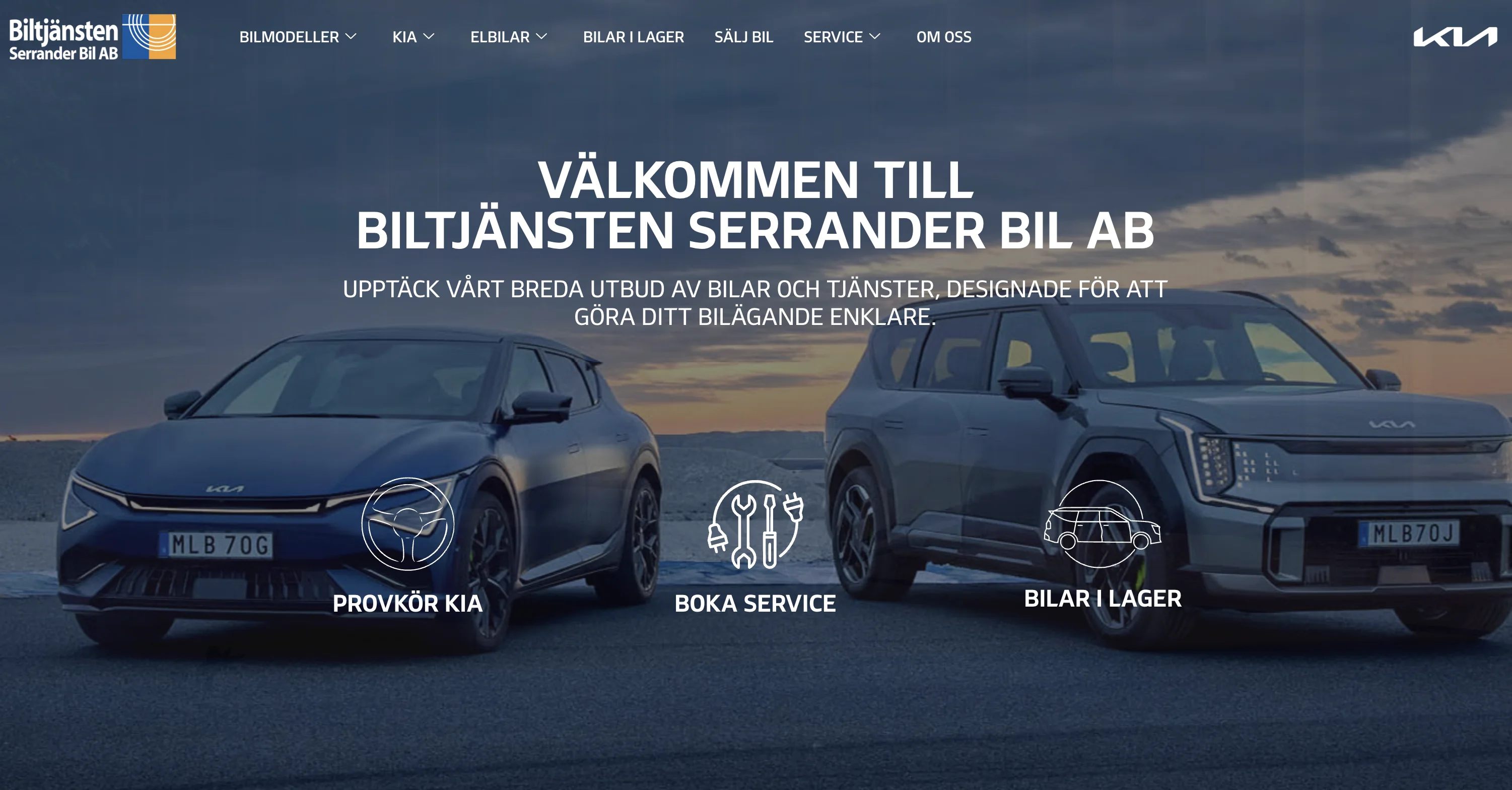 Moderniserad webbplats med Blocket integration för Serrander Bil